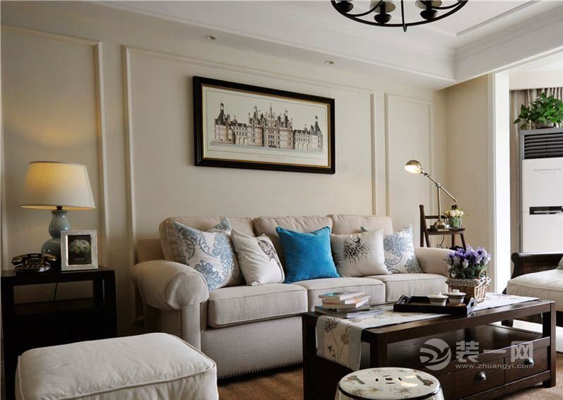 8万全包120平三室两厅 成都美式混搭风格装修