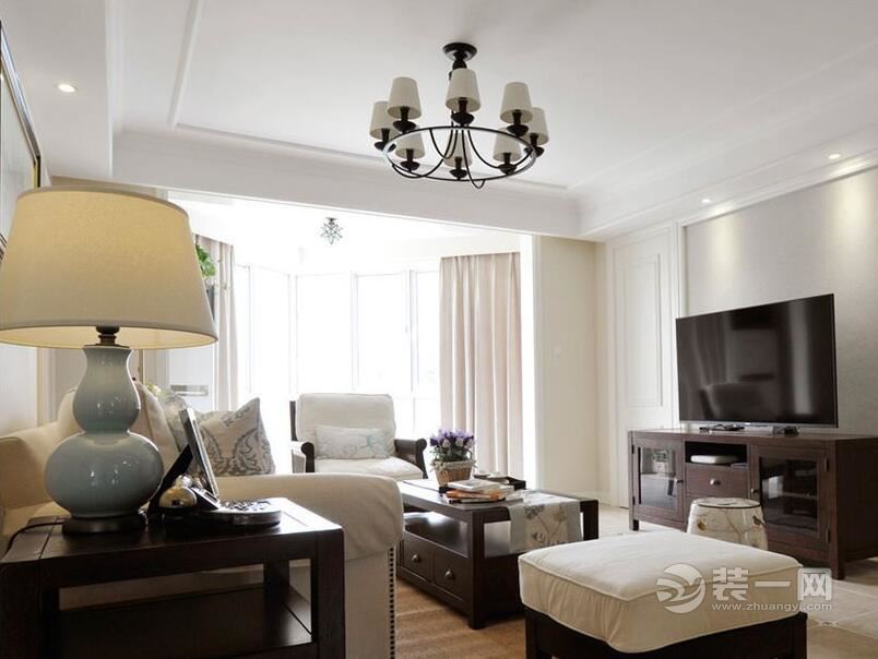 8万全包120平三室两厅 成都美式混搭风格装修